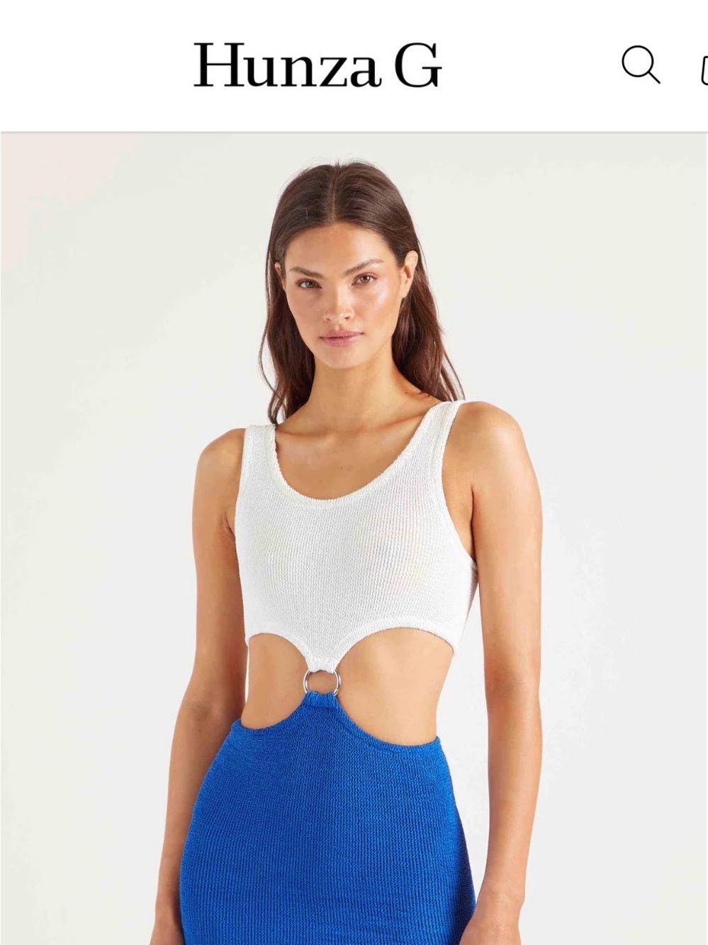 Hunza G Blue Knit Two-Piece Dress